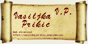 Vasiljka Prikić vizit kartica